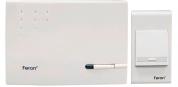 Звонок дверной беспроводной Feron F-128E  Электрический 32 мелодии белый с питанием от батареек