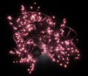 Занавес LED- PL-3720-2*3M-240V-P/BL-T (розовые светодиоды/черн пр)