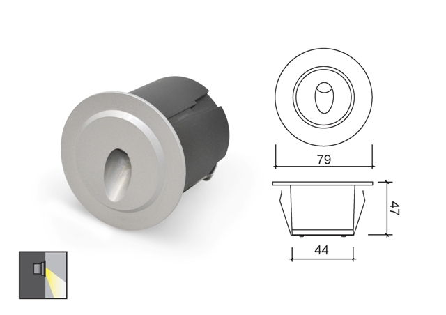 Светильники встраиваемые и накладные в стену и лестницу