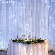 Светодиодный занавес D6310 «Роса» 2х2м холодный белый провод серебро IP65 с FLASH