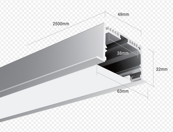Серия - прямоугольный встраиваемый профиль