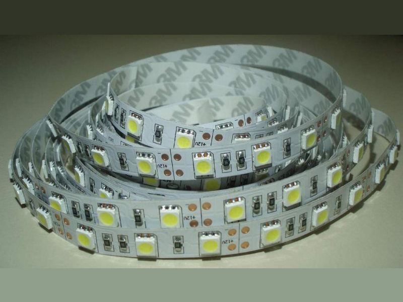 Светодиодная лента SMD 5050-30LED 5м 7,2W 12V (холодный/теплый) IP65 510-550Lm/M